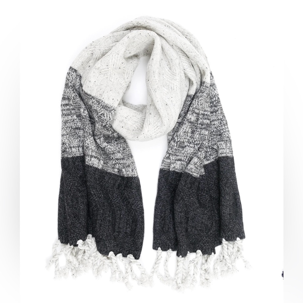 QUINN X LARGE 100% CASHMERE SCARF  - GREY NWT